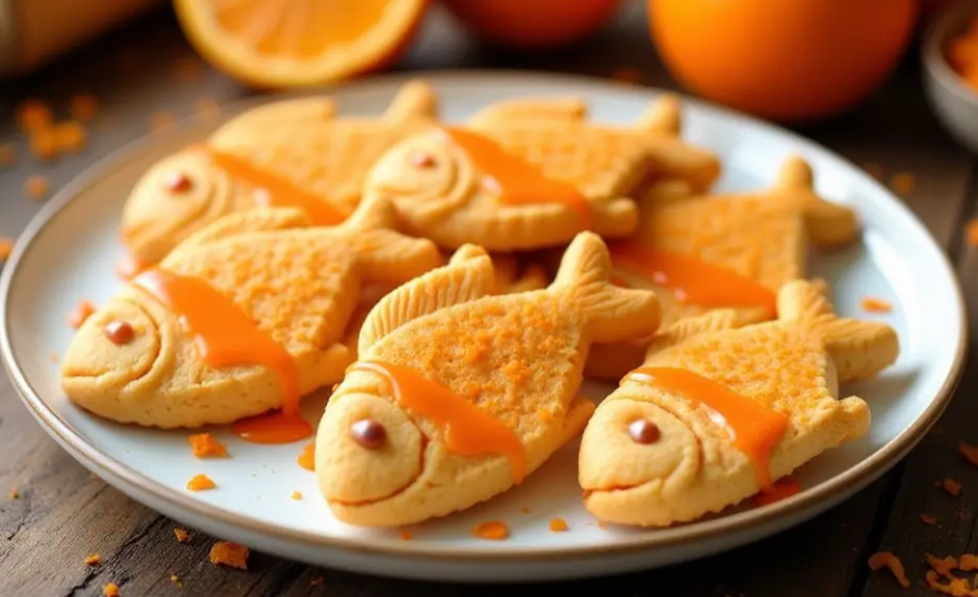 orange fish cookies