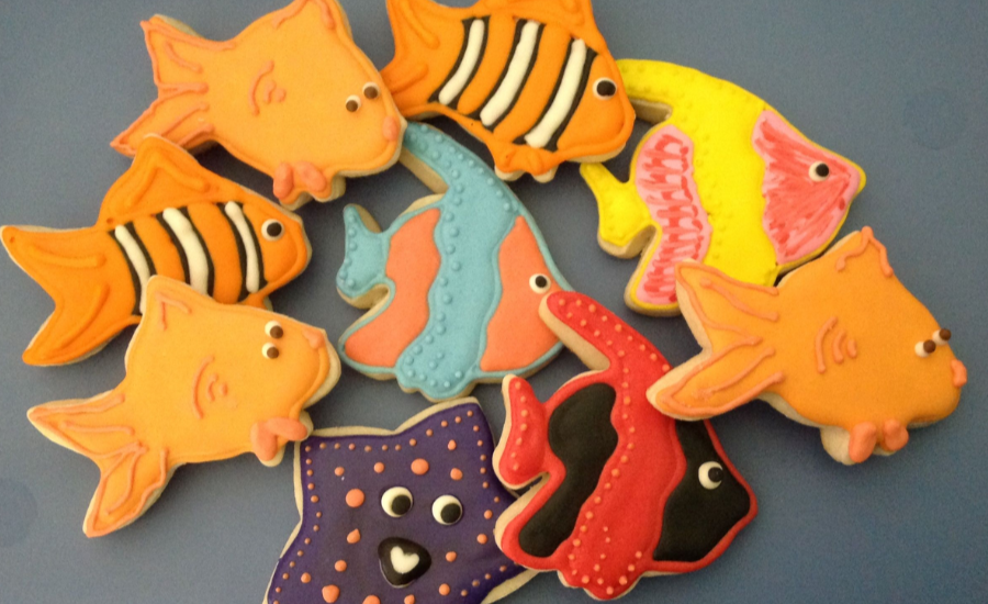 orange fish cookies